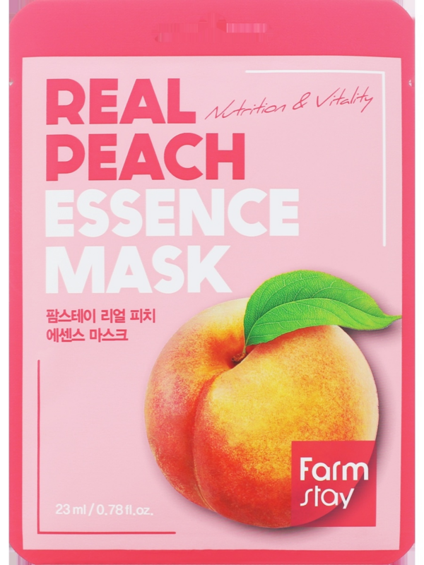 Farm Stay Тканевая маска для лица с экстрактом персика. Real Peach Essence Mask. 10 шт
