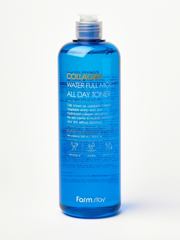 Farm Stay Тонер для лица укрепляющий с коллагеном Collagen Water Full Moist All Day Toner, 500 мл