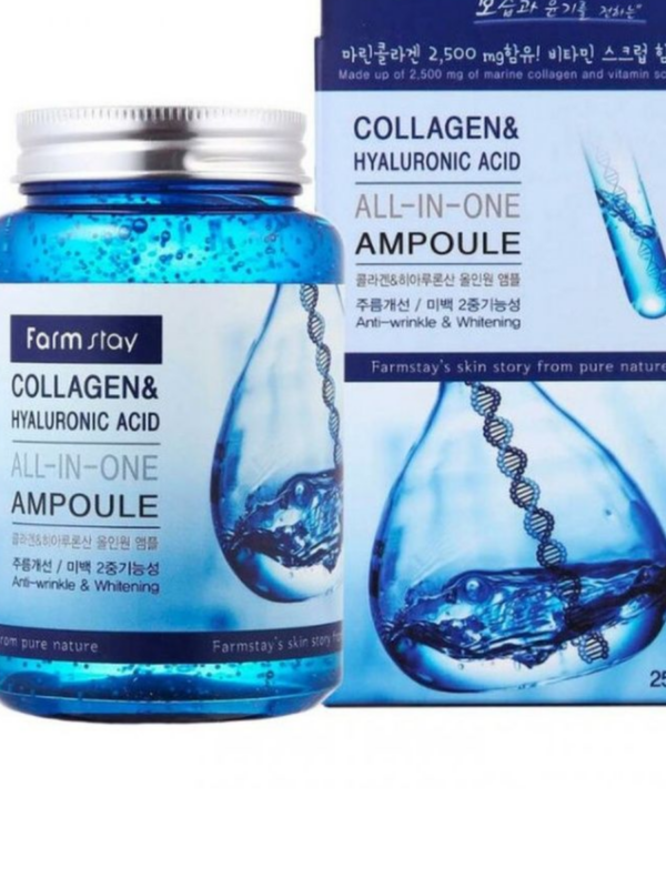 Farm Stay Увлажняющая сыворотка для лица с гиалуроновой кислотой Collagen. 250 мл