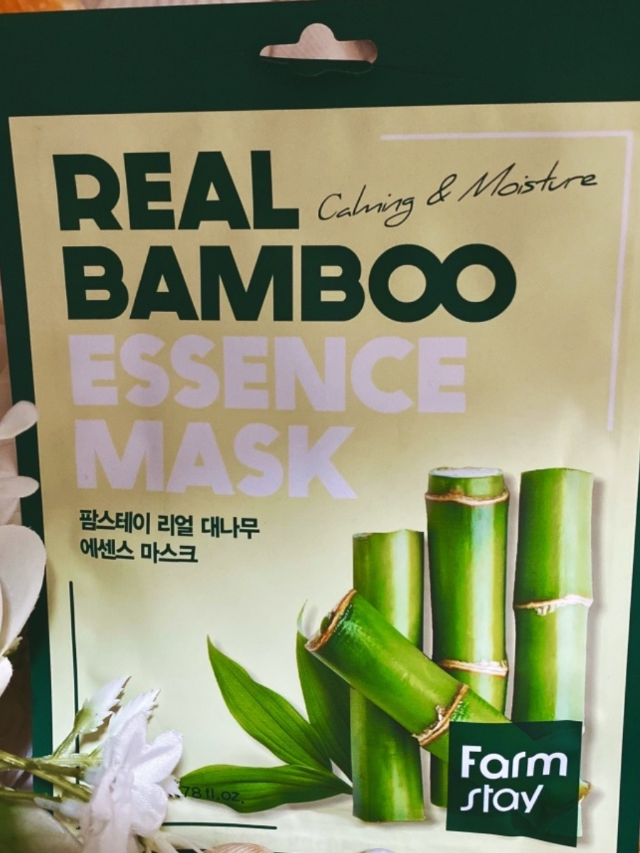 Farm Stay Тканевая маска для лица с экстрактом бамбука. Real Bamboo Essence Mask. 10 шт — фото 2