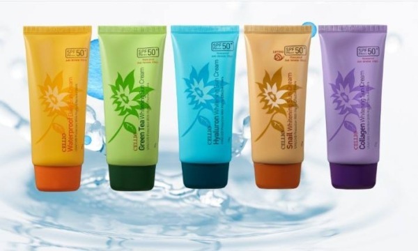 CELLIO СОЛНЦЕЗАЩИТНЫЙ КРЕМ WHITENING SUN CREAM SPF50+ PA+++ 70 гр (SNAIL)
