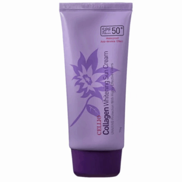 CELLIO СОЛНЦЕЗАЩИТНЫЙ КРЕМ WHITENING SUN CREAM SPF50+ PA+++ 70 гр (COLLAGEN)