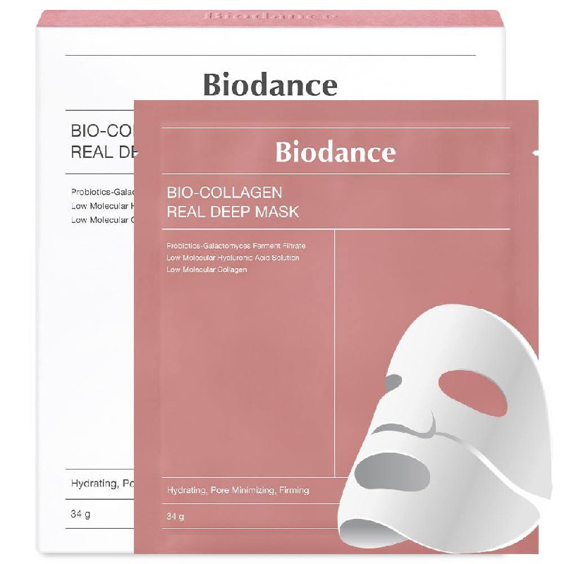 BIODANCE Ночная гидрогелевая маска с коллагеном для эластичности кожи Biodance Bio-Collagen Real Deep Mask 34 гр.*4 шт