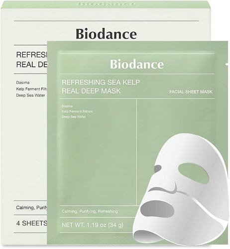 BIODANCE Успокаивающая гидрогелевая маска с водорослями Biodance Refreshing Sea Kelp Real Deep Mask 34 гр*4 шт