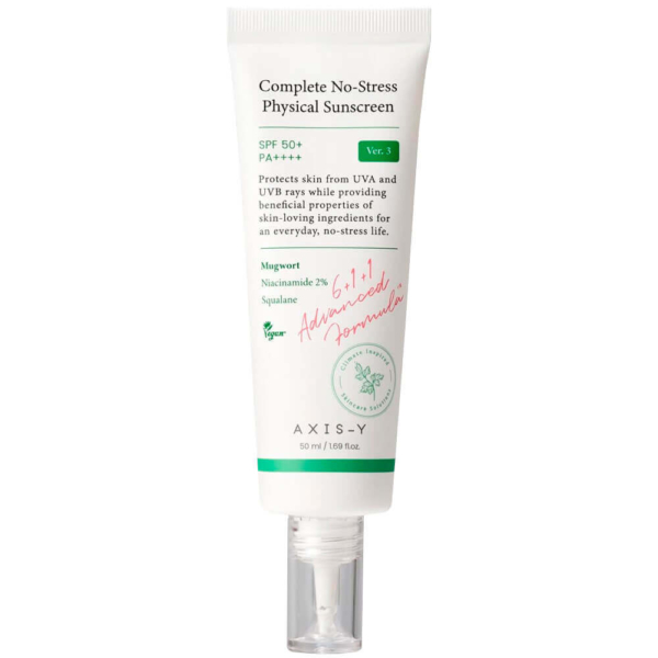 AXIS-Y Лёгкий минеральный санскрин AXIS-Y Complete No-Stress Physical Sunscreen V. 3 SPF50+ PA++++ 50 мл