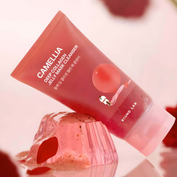 ROUND LAB Гель-маска для очищения кожи c камелией Round Lab Camellia Deep Collagen Jelly Mask Cleanser 150 мл