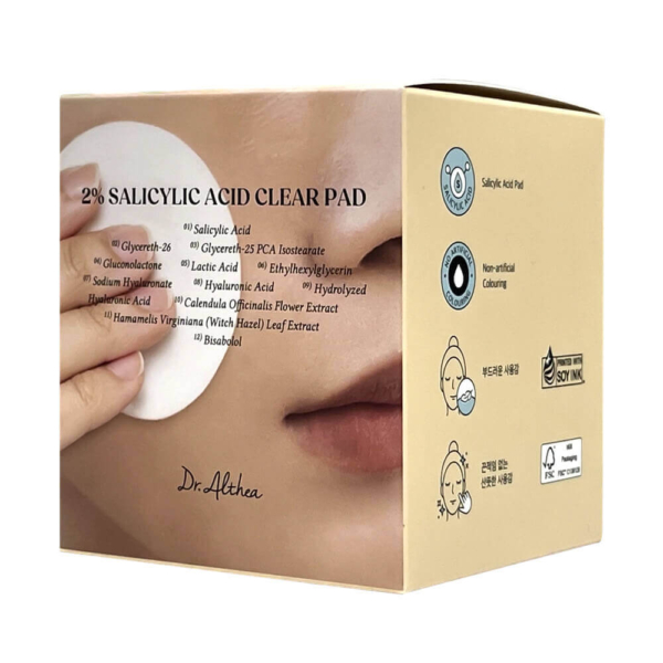 DR.ALTHEA Пэды для проблемной кожи с 2% BHA Dr. Althea 2% Salicylic Acid Clear Pad (170 гр*65 шт)