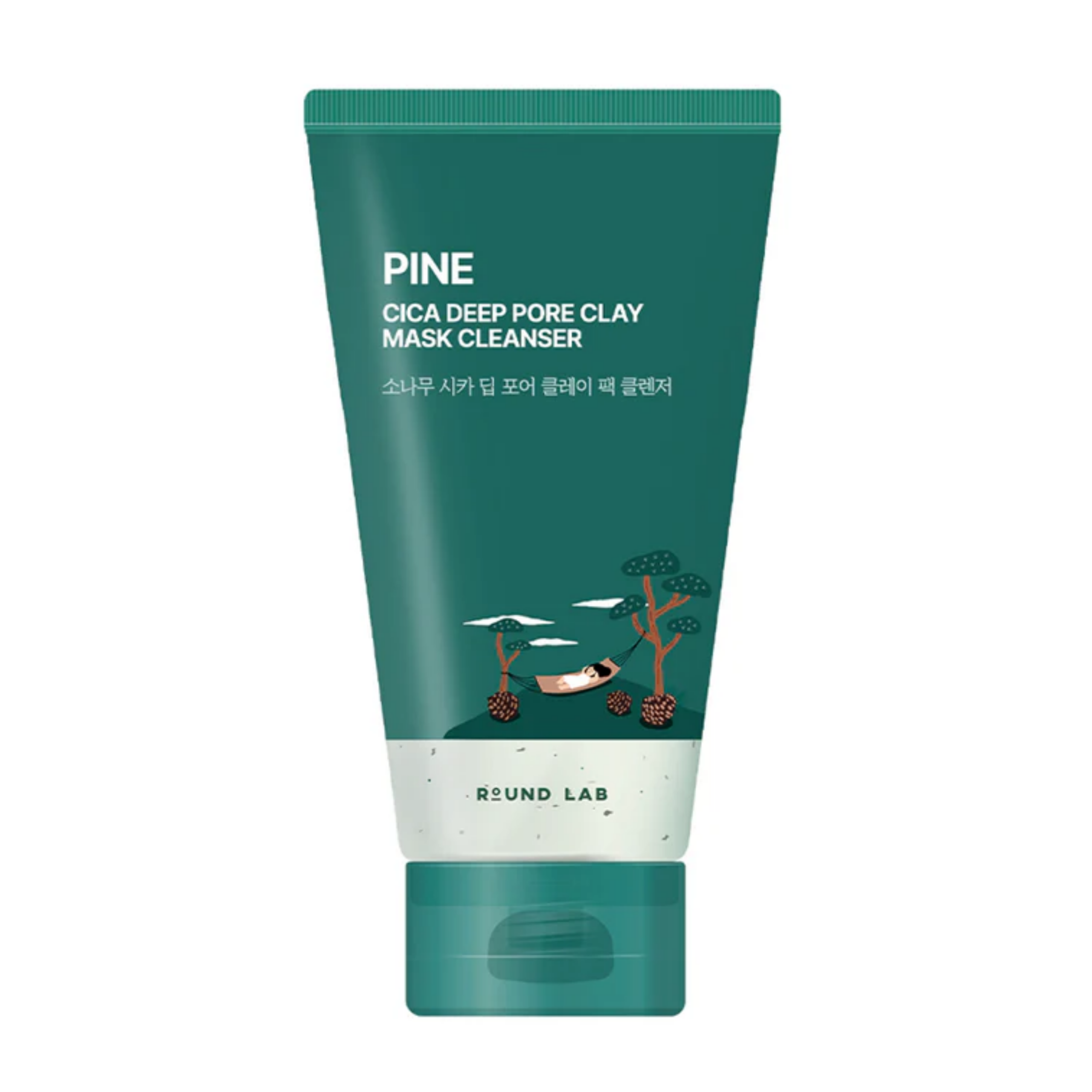ROUND LAB Очищающая маска-пенка с экстрактом сосны и центеллы Cica Deep Pore Clay Mask Cleanser 150 мл