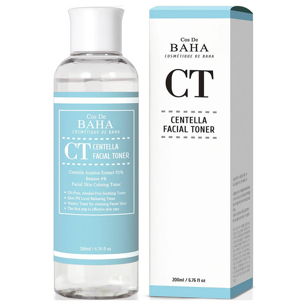 COS DE BAHA Восстанавливающий тоник с 92% центеллы Cos De Baha CT Centella Facial Toner 200 мл — фото 2
