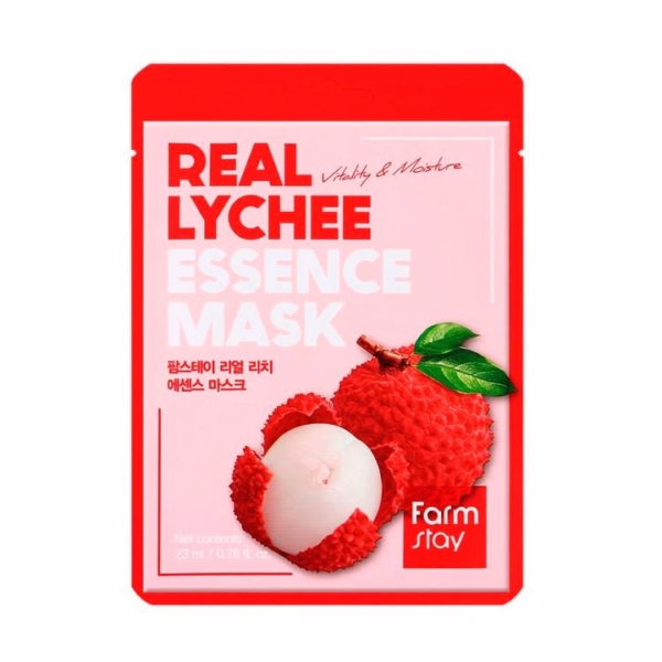 Farm Stay Тканевая маска для лица с экстрактом личи. Real Lychee Essence Mask. 10 шт